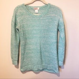 Turquoise Textured Sweater